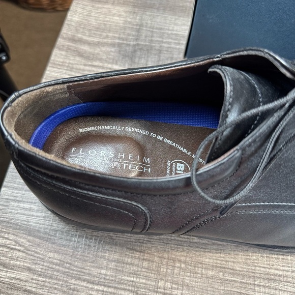 Florsheim Shoe Mens 8 1/2 Black Leather Bio Confort Advanced Formal F Lite - Picture 2 of 10